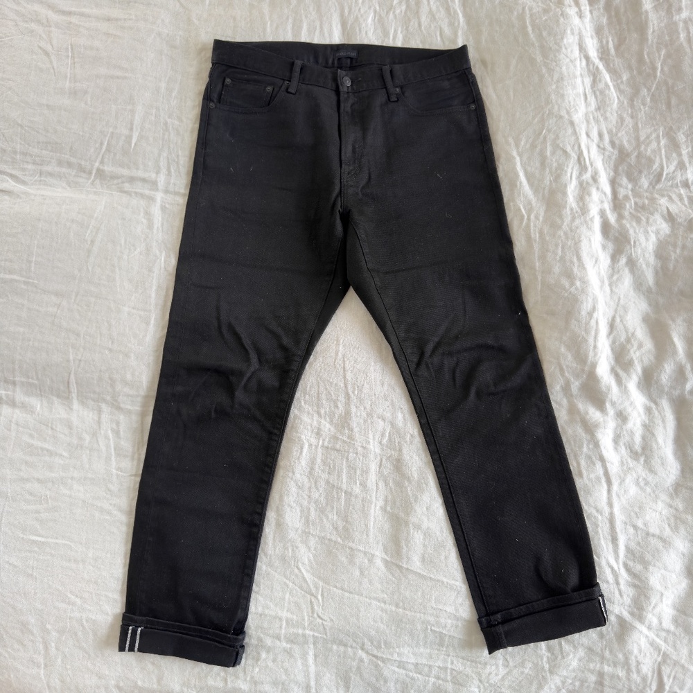Uniqlo Men's Black Selvedge Jeans